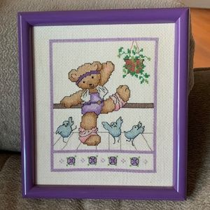 Cross-Stitch Ballerina Teddy Bear Picture